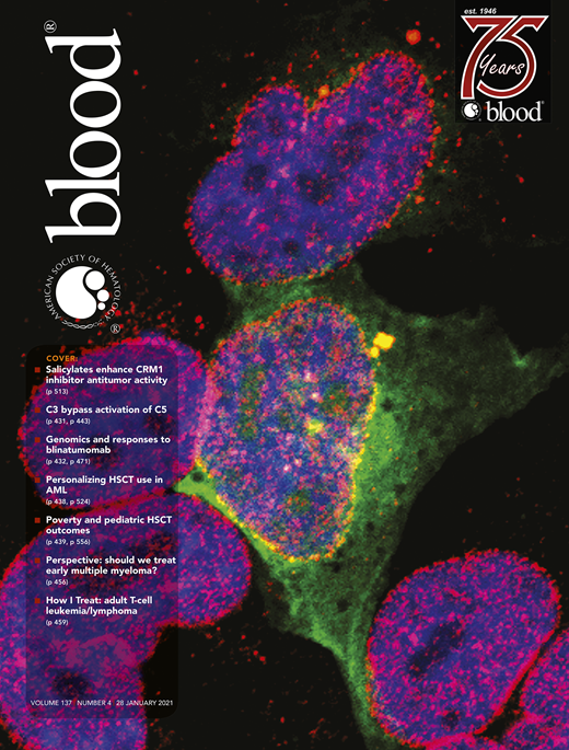 Blood Cover Image for Volume 137, Issue 4