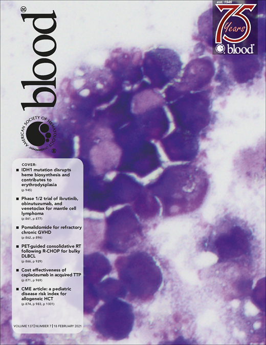 Blood Cover Image for Volume 137, Issue 7