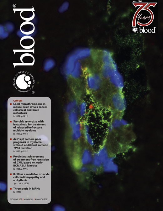 Blood Cover Image for Volume 137, Issue 9