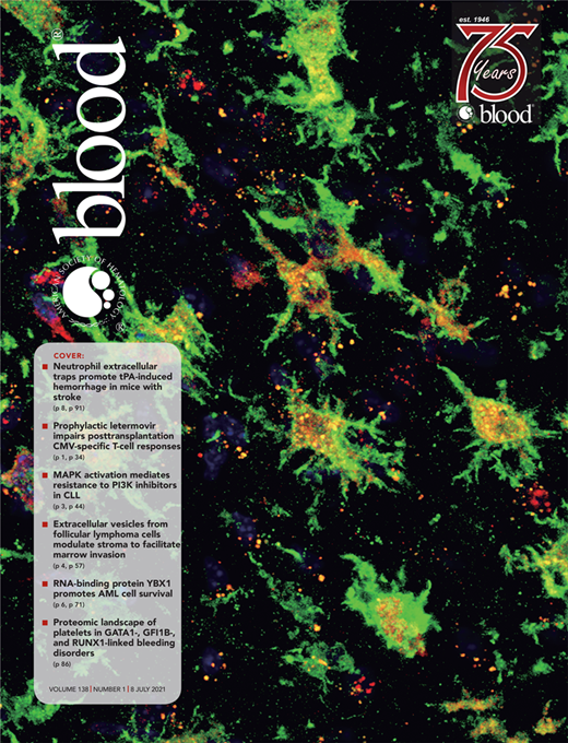 Blood Cover Image for Volume 138, Issue 1