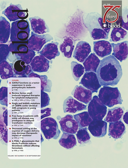 Blood Cover Image for Volume 138, Issue 13