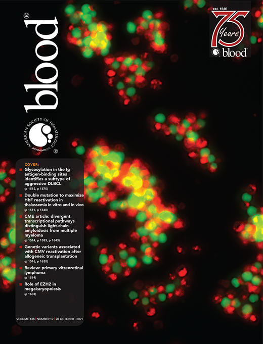 Blood Cover Image for Volume 138, Issue 17