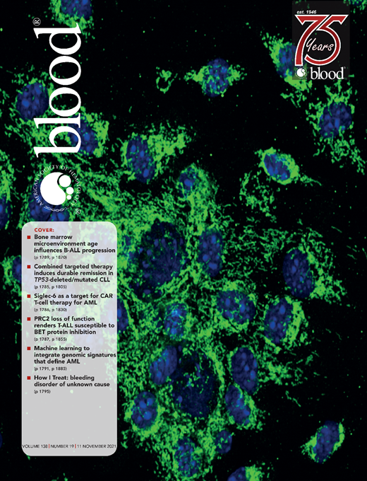 Blood Cover Image for Volume 138, Issue 19