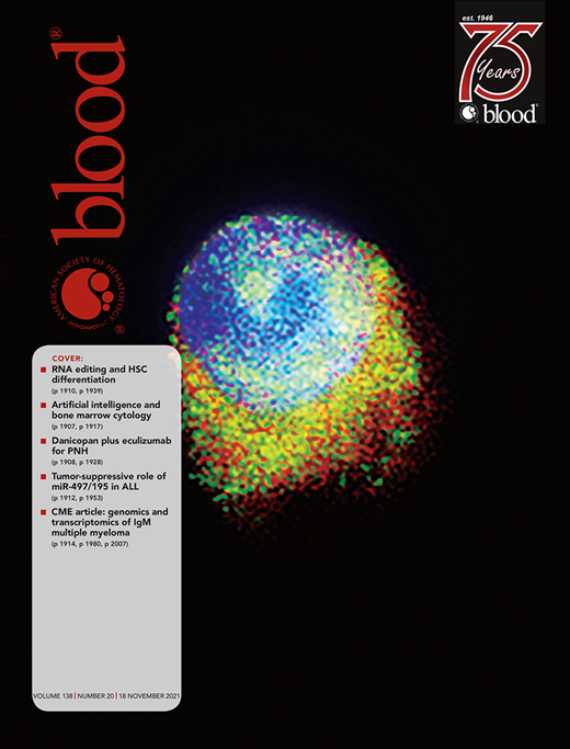 Blood Cover Image for Volume 138, Issue 20