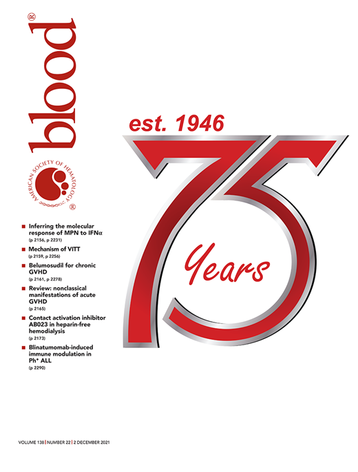 Blood Cover Image for Volume 138, Issue 22