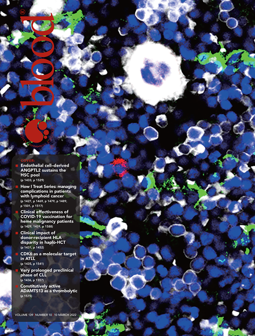 Blood Cover Image for Volume 139, Issue 10