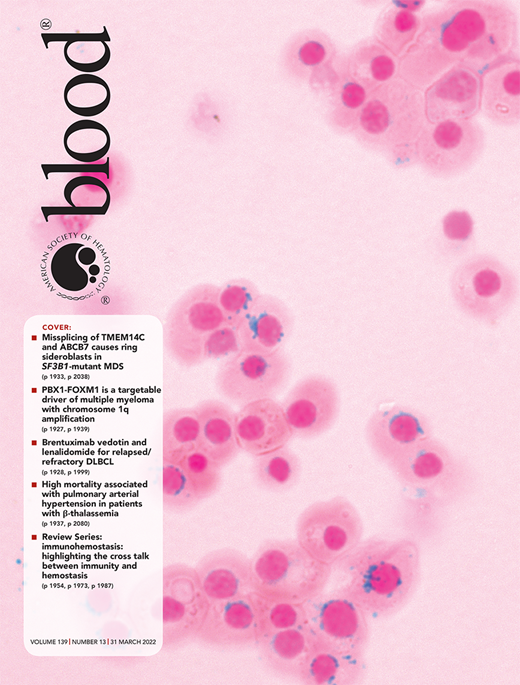 Blood Cover Image for Volume 139, Issue 13