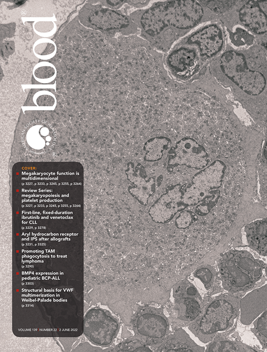 Blood Cover Image for Volume 139, Issue 22