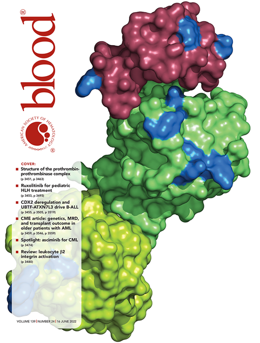 Blood Cover Image for Volume 139, Issue 24