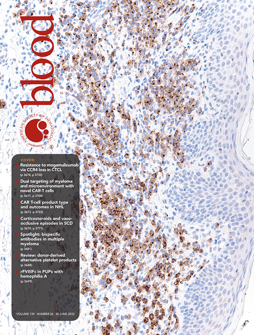 Blood Cover Image for Volume 139, Issue 26