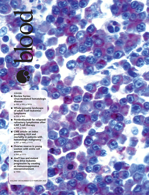 Blood Cover Image for Volume 139, Issue 7