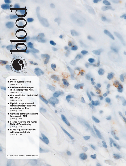 Blood Cover Image for Volume 139, Issue 8