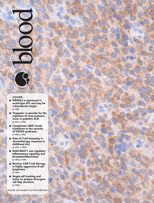 Blood Cover Image for Volume 140, Issue 13