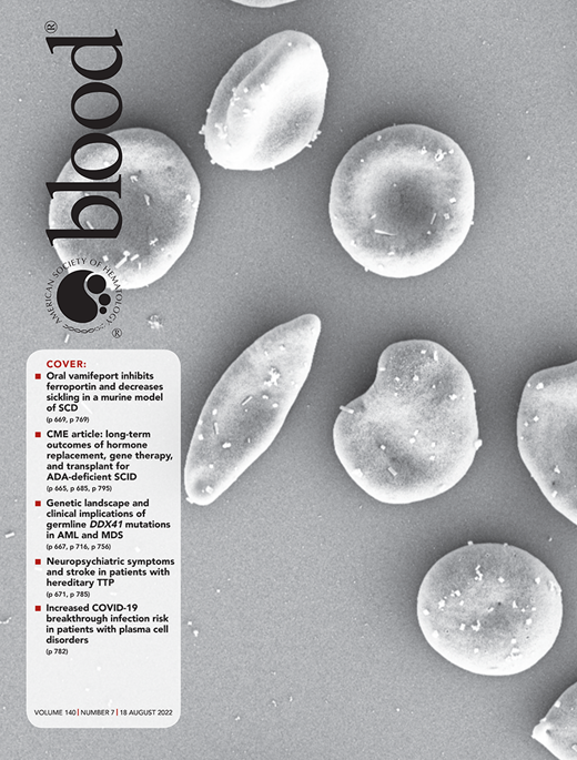 Blood Cover Image for Volume 140, Issue 7