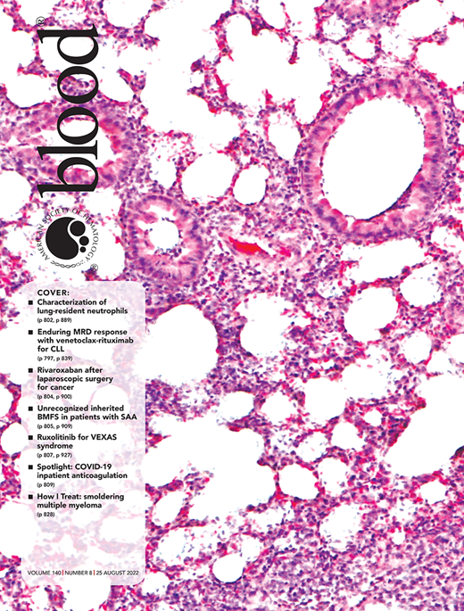 Blood Cover Image for Volume 140, Issue 8