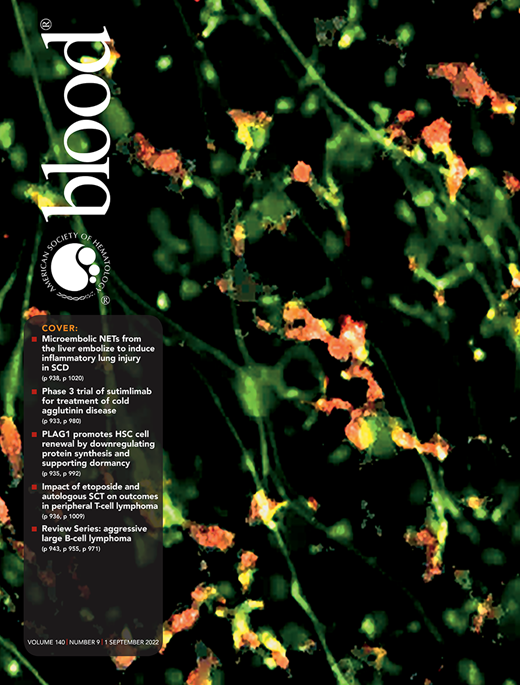Blood Cover Image for Volume 140, Issue 9