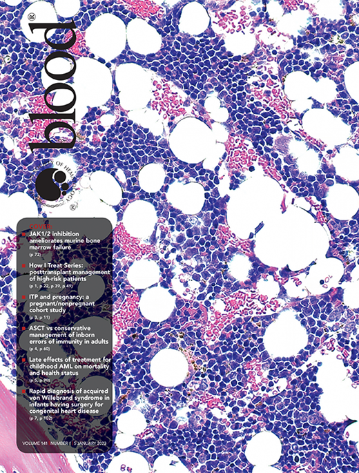 Blood Cover Image for Volume 141, Issue 1