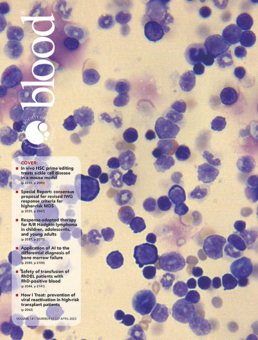Blood Cover Image for Volume 141, Issue 17