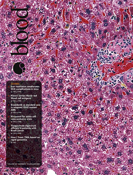 Blood Cover Image for Volume 141, Issue 2