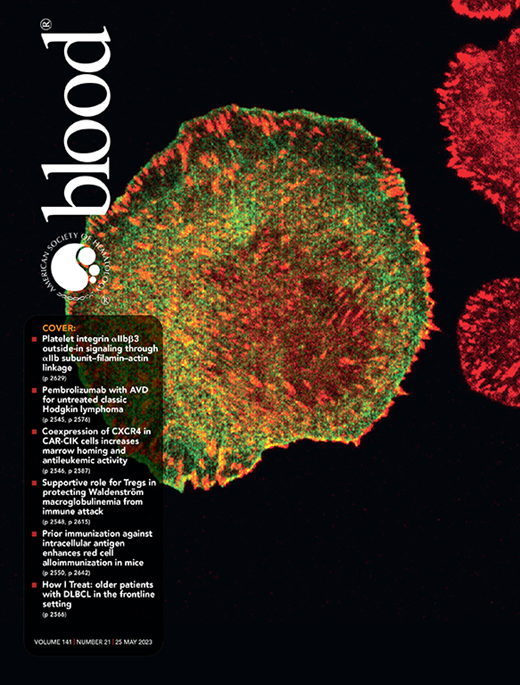 Blood Cover Image for Volume 141, Issue 21