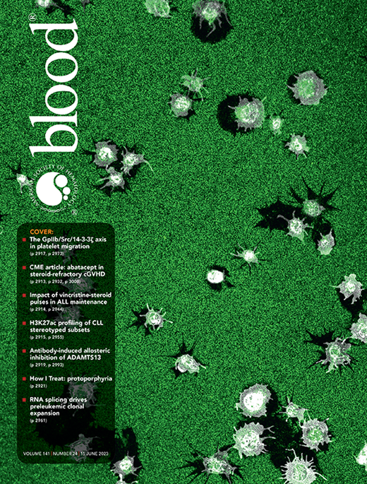 Blood Cover Image for Volume 141, Issue 24