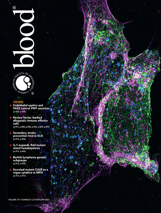 Blood Cover Image for Volume 141, Issue 8