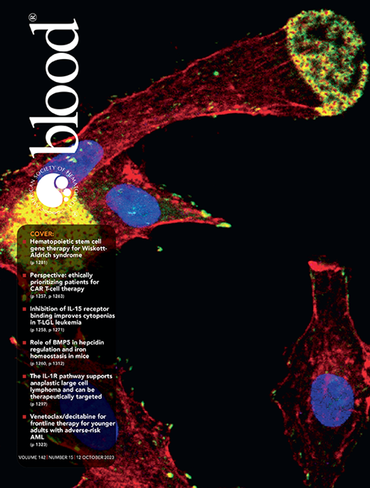 Blood Cover Image for Volume 142, Issue 15