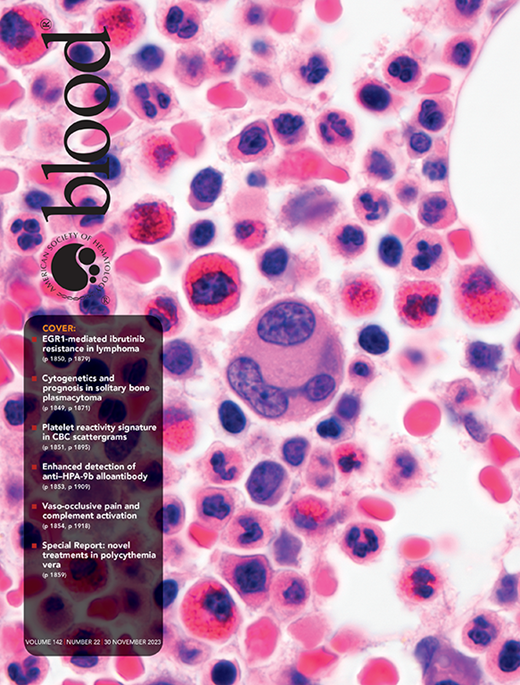 Blood Cover Image for Volume 142, Issue 22