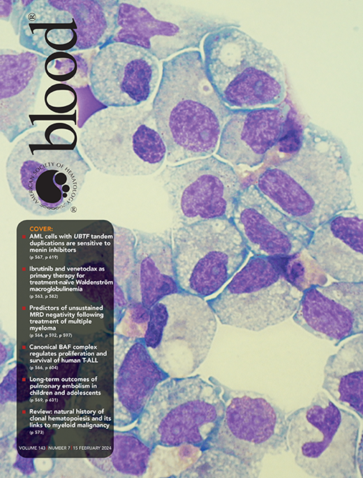 Blood Cover Image for Volume 143, Issue 7