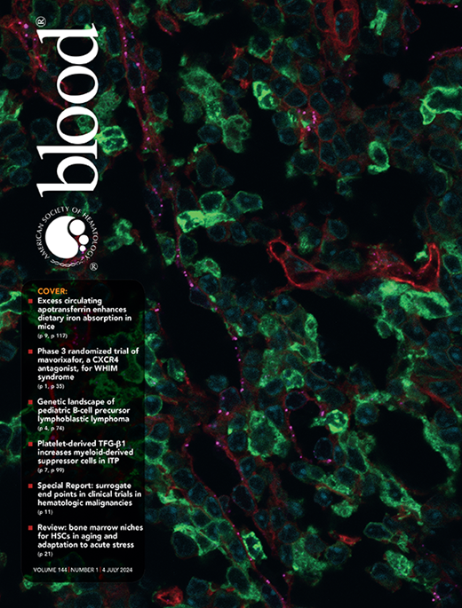 Blood Cover Image for Volume 144, Issue 1