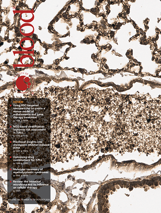 Blood Cover Image for Volume 144, Issue 15