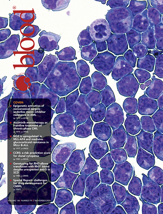 Blood Cover Image for Volume 144, Issue 19