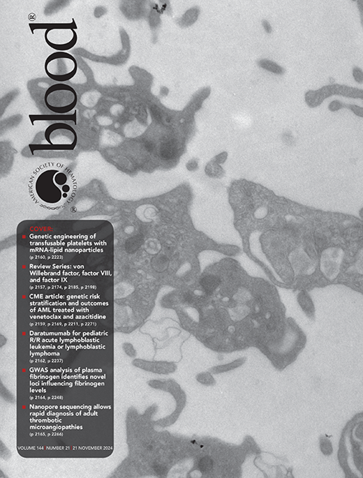 Blood Cover Image for Volume 144, Issue 21