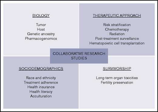 Figure 1. Key areas to advance research and improve outcomes in AYA lymphoma.