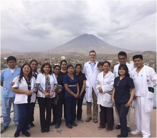 El Misti volcano as seen from the hospital.