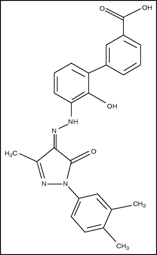Figure 2. Molecular (2D) structure of eltrombopag olamine.
