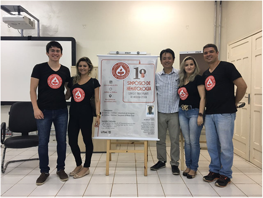 Happy students in the academic league.