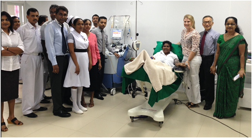 The first patient at apheresis.