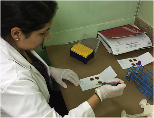 Clinical site coordinators are trained in special pipetting techniques for DNA and serum collection.