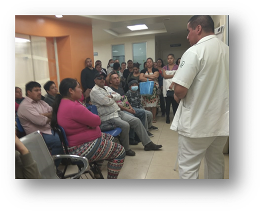 A training workshop being conducted for parents of newly diagnosed patients on the basic concepts of NF.