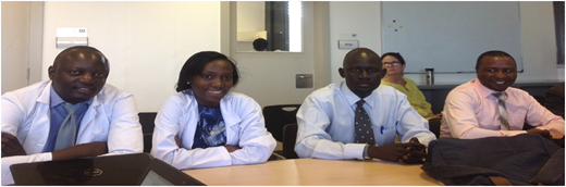 The first 4 PHO Fellows in the East Africa Pediatric Hematology-Oncology Training Program.