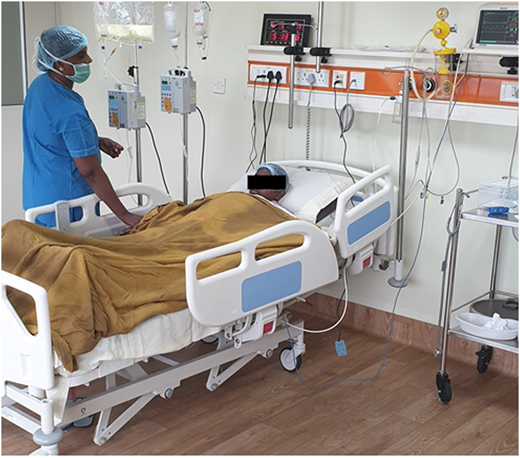 Patient rooms in the CHBMT unit have HEPA filters and antimicrobial paint on the walls.