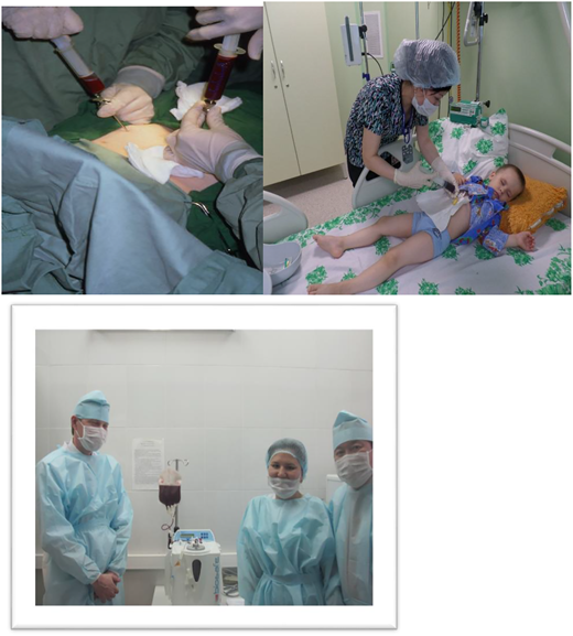 Process of collection, purification, and transfusion of stem cells in our center.