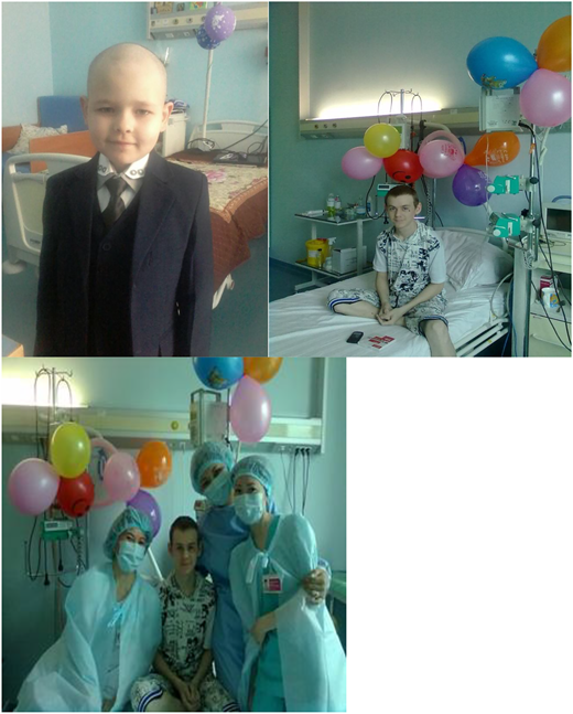 One of the first patients after stem cell transplantation.