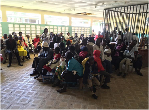 Patients attending the sickle cell clinic in Homabay County Referral Hospital.