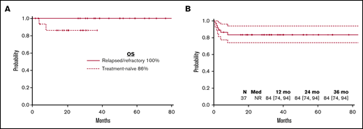 Clinically meaningful endpoints for all haploidentical patients. (A) Overall survival. (B) GVHD-free survival.