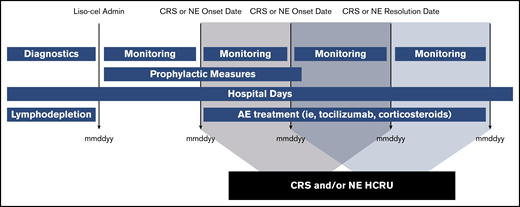Study methodology. Dates were recorded to accurately account for the frequency and duration of any events experienced by individual patients to inform the cost calculations for this study.
