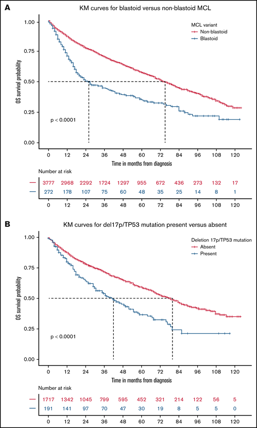 K-M plots for rwOS. KM, Kaplan-Meier curves.