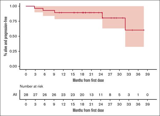 KM estimates of PFS.