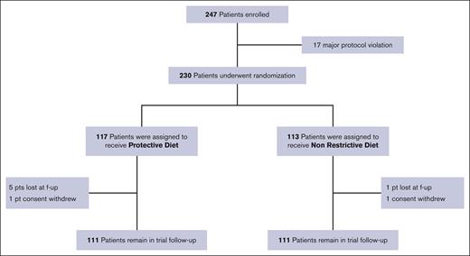 Enrollment of patients and randomization.